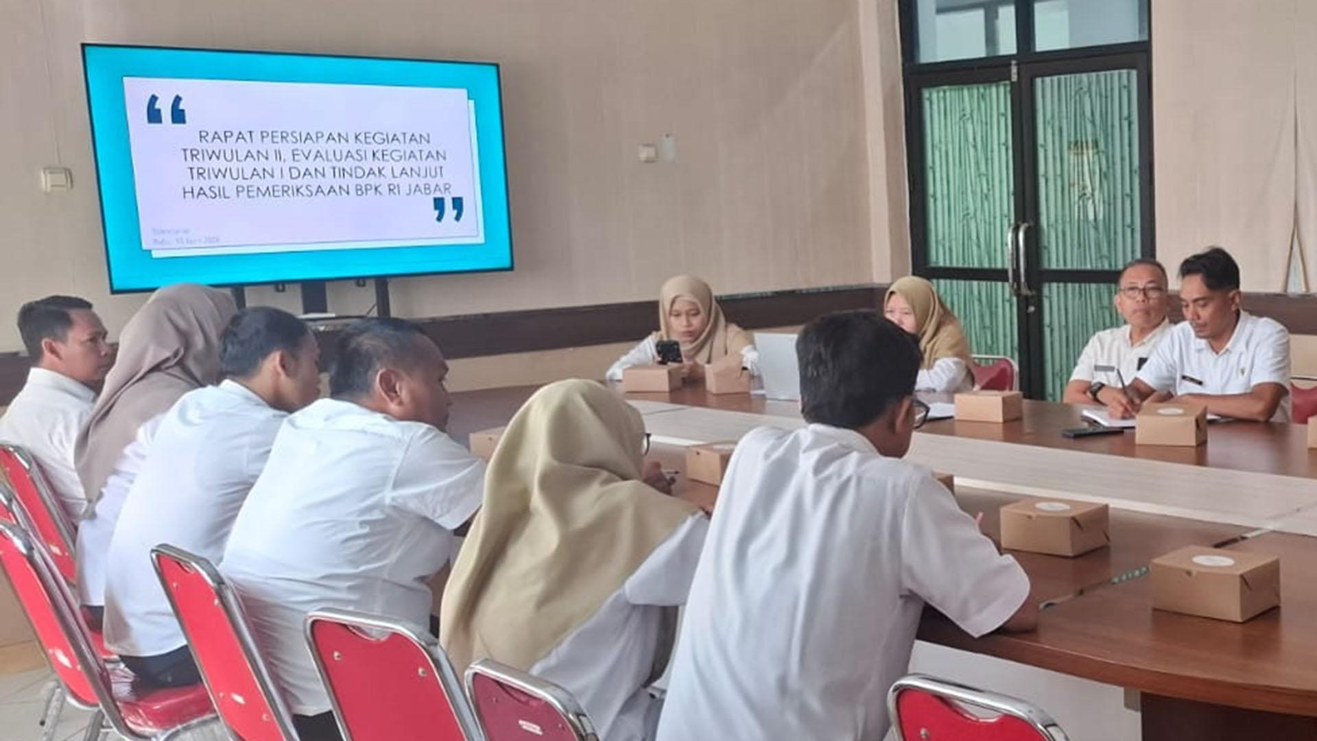 Persiapan Pelaksanaan Kegiatan Triwulan II Dan Evaluasi Kegiatan Triwulan I Serta Tindak Lanjut Hasil Pemeriksaan BPK RI Perwakilan Jawa Bara